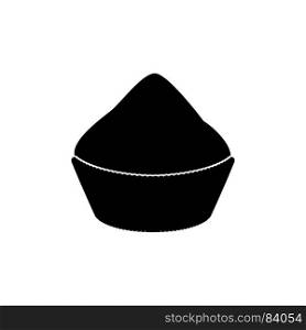 Cupcake black icon .