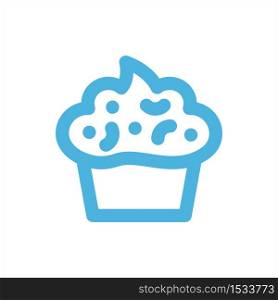 cupcake icon flat vector logo design trendy illustration signage symbol graphic simple
