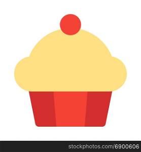 cupcake, icon on isolated background