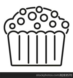 Cupcake icon outline vector. Cake food. Sweet menu. Cupcake icon outline vector. Cake food