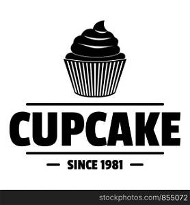 Cupcake logo. Simple illustration of cupcake vector logo for web. Cupcake logo, simple black style