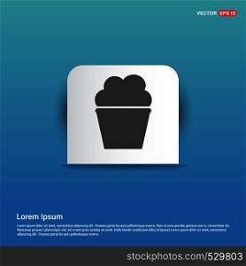 Cupcake muffin icon - Blue Sticker button