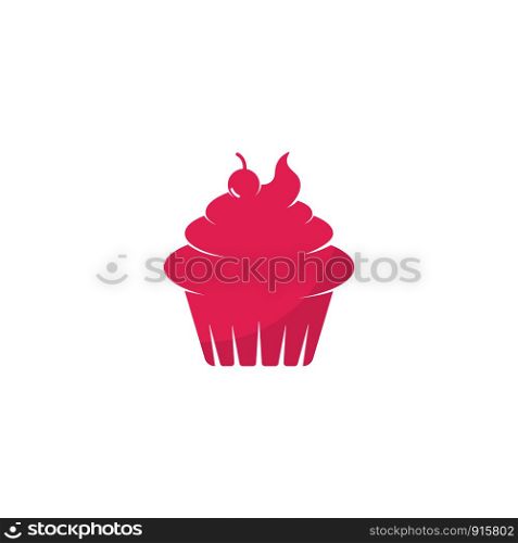 Cupcake vector icon illustration design