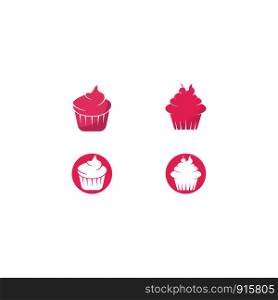 Cupcake vector icon illustration design