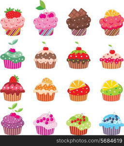 Cupcakes set