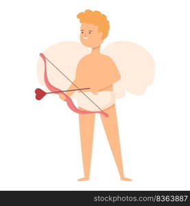 Cupid amour icon cartoon vector. Love day. Cute angel. Cupid amour icon cartoon vector. Love day