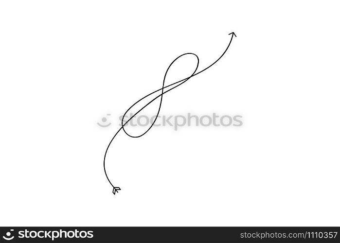 Cupid&rsquo;s arrow in the form of an infinity sign. Wedding element for mobile concept and web application illustration. Thin line icon for design and development of websites, applications. Premium icon on a white background. Cupid&rsquo;s arrow in the form of an infinity sign. Wedding element for mobile concept and web application illustration. Thin line icon for design and development of websites, applications. Premium icon on a white background.