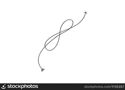 Cupid&rsquo;s arrow in the form of an infinity sign. Wedding element for mobile concept and web application illustration. Thin line icon for design and development of websites, applications. Premium icon on a white background. Cupid&rsquo;s arrow in the form of an infinity sign. Wedding element for mobile concept and web application illustration. Thin line icon for design and development of websites, applications. Premium icon on a white background.