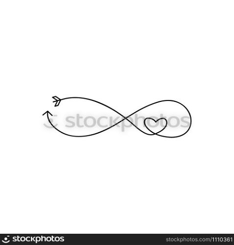 Cupid&rsquo;s arrow in the form of an infinity sign and heart icon. Wedding element for mobile concept and web application illustration. Thin line icon for design and development of websites, applications. Premium icon on a white background. Cupid&rsquo;s arrow in the form of an infinity sign and heart icon. Wedding element for mobile concept and web application illustration. Thin line icon for design and development of websites, applications. Premium icon on a white background.