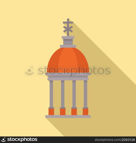 Cupola icon flat vector. Dome russian. Protect cupola. Cupola icon flat vector. Dome russian