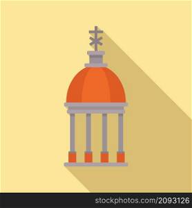 Cupola icon flat vector. Dome russian. Protect cupola. Cupola icon flat vector. Dome russian