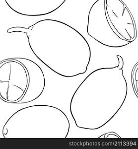 cupuacu fruit vector pattern on white background