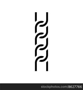 curb chain glyph icon vector. curb chain sign. isolated symbol illustration. curb chain glyph icon vector illustration