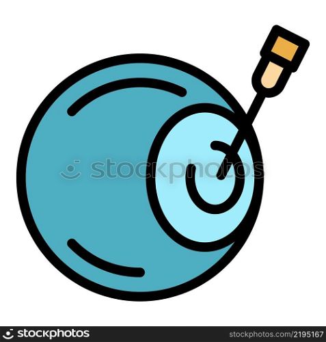 Cure eye pupil icon. Outline cure eye pupil vector icon color flat isolated. Cure eye pupil icon color outline vector