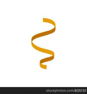 Curl ribbon icon. Flat illustration of curl ribbon vector icon for web isolated on white. Curl ribbon icon, flat style