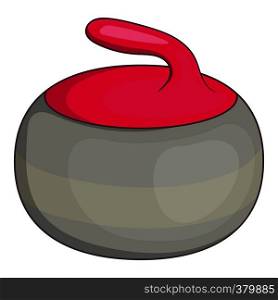 Curling stone icon. Cartoon illustration of curling stone vector icon for web. Curling stone icon, cartoon style