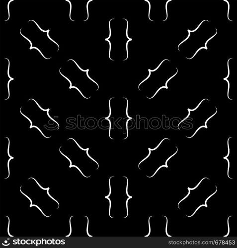 Curly Bracket Icon Seamless Pattern, Braces Seamless Pattern Vector Art Illustration