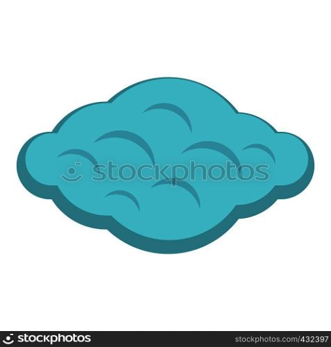Curly cloud icon flat isolated on white background vector illustration. Curly cloud icon isolated