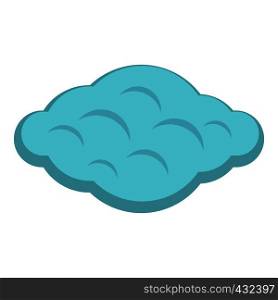 Curly cloud icon flat isolated on white background vector illustration. Curly cloud icon isolated