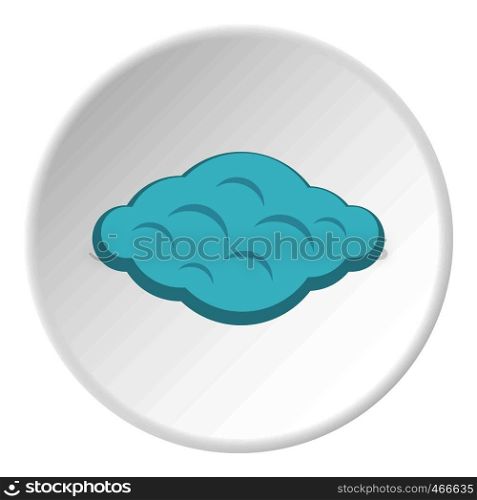 Curly cloud icon in flat circle isolated on white background vector illustration for web. Curly cloud icon circle