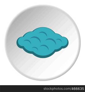 Curly cloud icon in flat circle isolated on white background vector illustration for web. Curly cloud icon circle