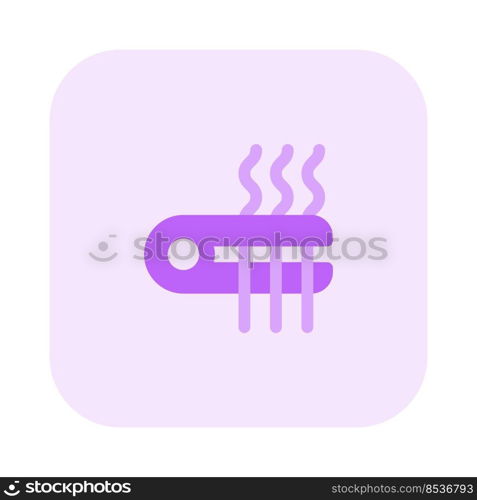 Curly hair flat iron isolated on a white background