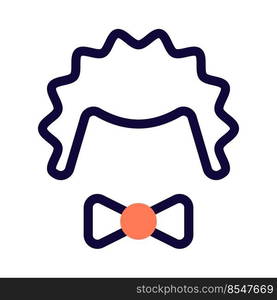 Curly hairstyle paired with a bowtie.