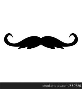 Curly mustache icon. Simple illustration of curly mustache vector icon for web. Curly mustache icon, simple style.
