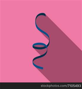 Curly ribbon icon. Flat illustration of curly ribbon vector icon for web design. Curly ribbon icon, flat style