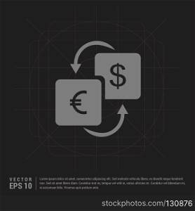 Currency exchange icon - Black Creative Background - Free vector icon