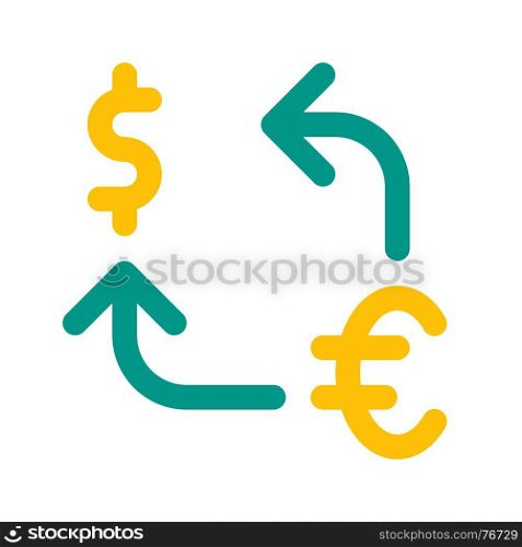 currency exchange, icon on isolated background