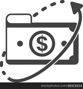 currency exchange illustration in minimal style isolated on background