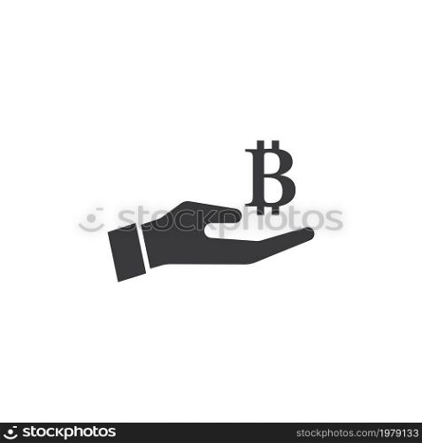 Currency hand and money icon flat design