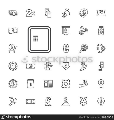 Currency icons Royalty Free Vector Image