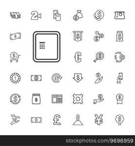 Currency icons Royalty Free Vector Image