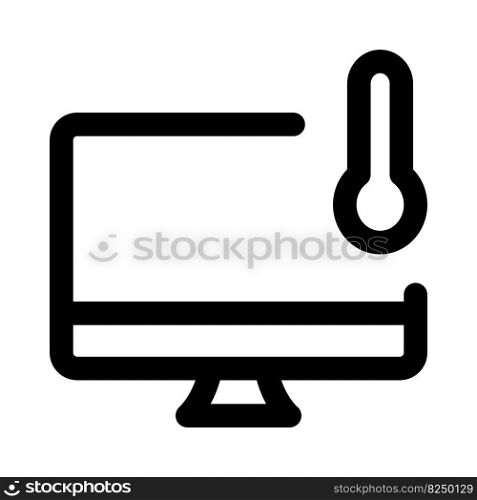 Current system temperature displayed on computer desktop.