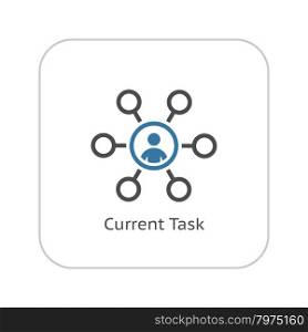 Current Tasks Icon. Business Concept. Flat Design. Isolated Illustration.. Current Tasks Icon. Business Concept. Flat Design.