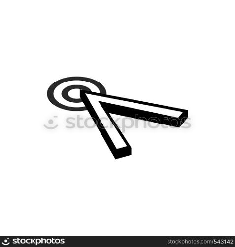 Cursor action icon in isometric 3d style isolated on white background. Cursor action icon, isometric 3d style