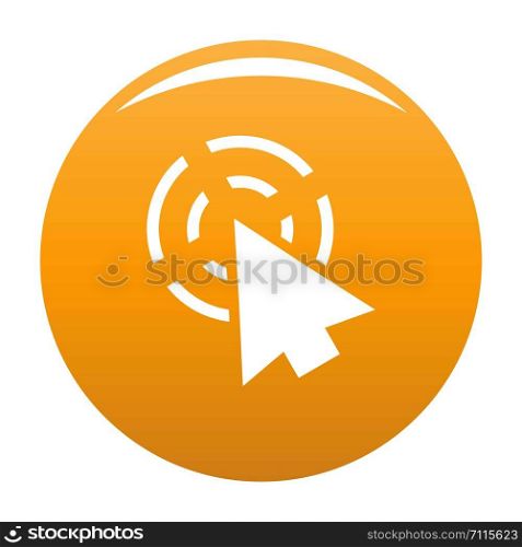 Cursor app icon. Simple illustration of cursor app vector icon for any design orange. Cursor app icon vector orange