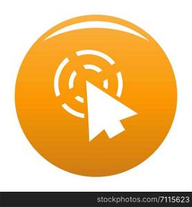 Cursor app icon. Simple illustration of cursor app vector icon for any design orange. Cursor app icon vector orange