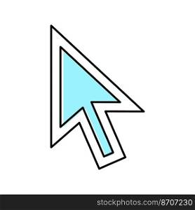 cursor arrow color icon vector. cursor arrow sign. isolated symbol illustration. cursor arrow color icon vector illustration