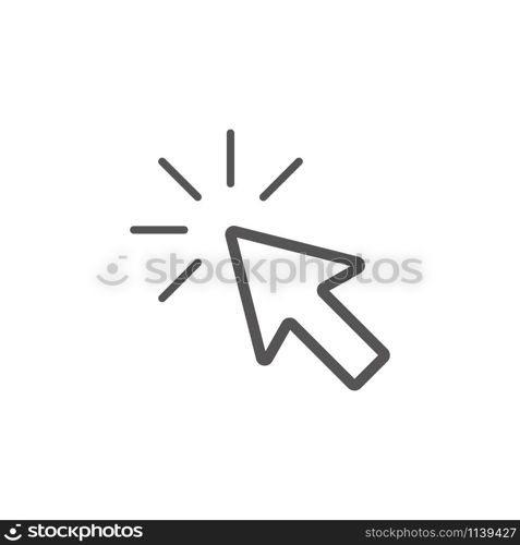 Cursor click icon graphic design template vector isolated. Cursor click icon graphic design template vector