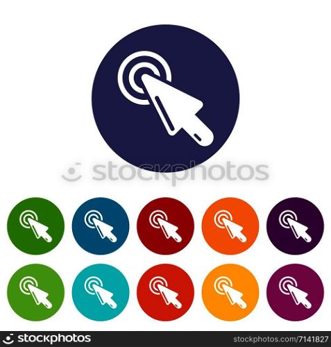 Cursor clicking icon. Simple illustration of cursor clicking vector icon for web. Cursor clicking icon, simple black style