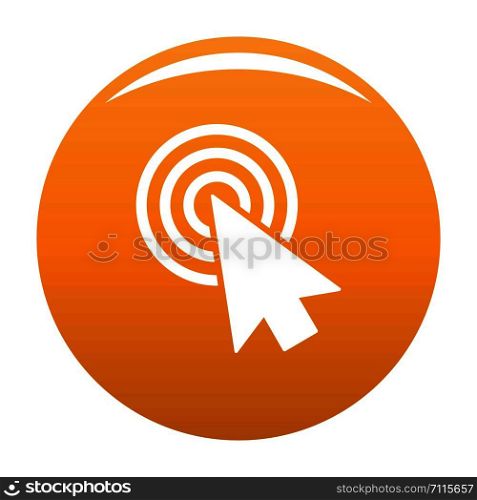 Cursor design element icon. Simple illustration of cursor design element vector icon for any design orange. Cursor design element icon vector orange