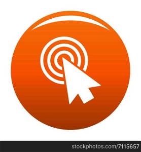 Cursor design element icon. Simple illustration of cursor design element vector icon for any design orange. Cursor design element icon vector orange