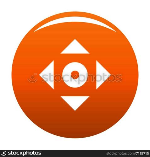 Cursor displacement app icon. Simple illustration of cursor displacement app vector icon for any design orange. Cursor displacement app icon vector orange