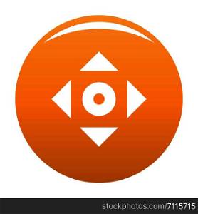 Cursor displacement app icon. Simple illustration of cursor displacement app vector icon for any design orange. Cursor displacement app icon vector orange