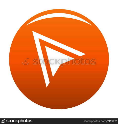 Cursor element icon. Simple illustration of cursor element vector icon for any design orange. Cursor element icon vector orange