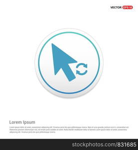 Cursor Icon Hexa White Background icon template - Free vector icon