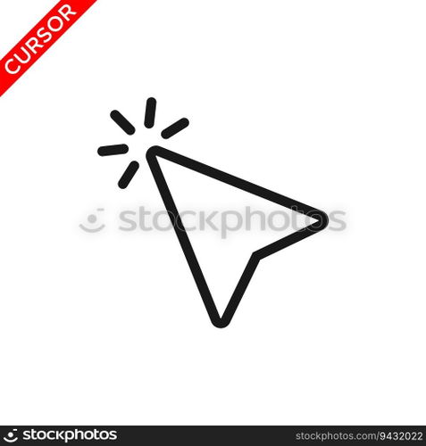 cursor icon, pointer icon vector logo template